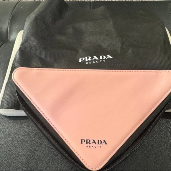 Prada Beauty Pink and Black Cosmetic Bag - Picture 16 of 16